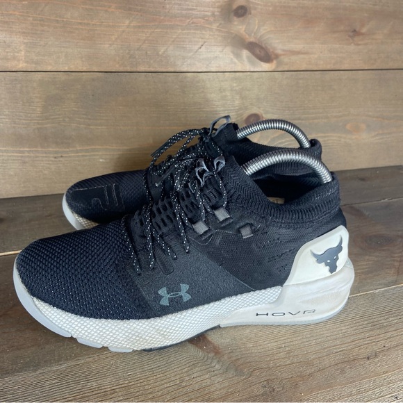 under armour project rock womens size 7 shoes black gym lifting sneakers - Picture 1 of 8